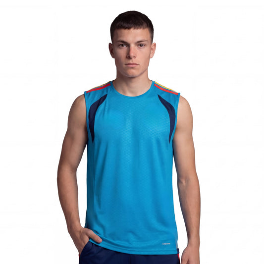 Camiseta España Hombre Entrenamiento Sin Mangas Aqua 26